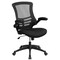Flash Furniture 41.25&#x22; Black Mid-Back Swivel Ergonomic Task Office Chair with Flip-Up Arms
